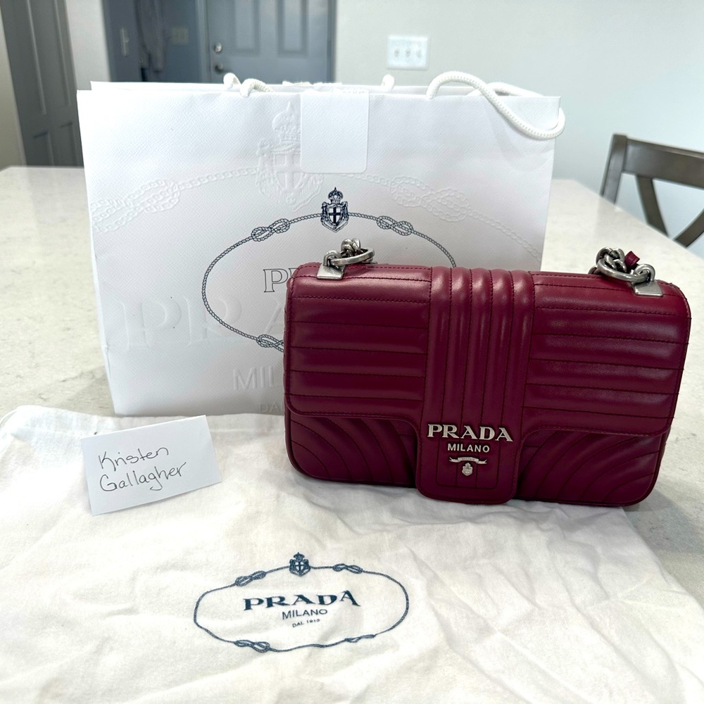 Never used New Prada medium Diagramme Bag